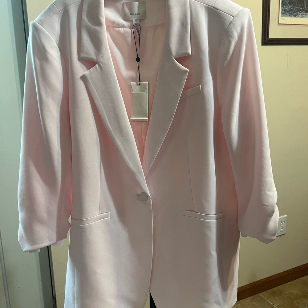 cinq a sept Pale Pink Khloe Blazer Jacket